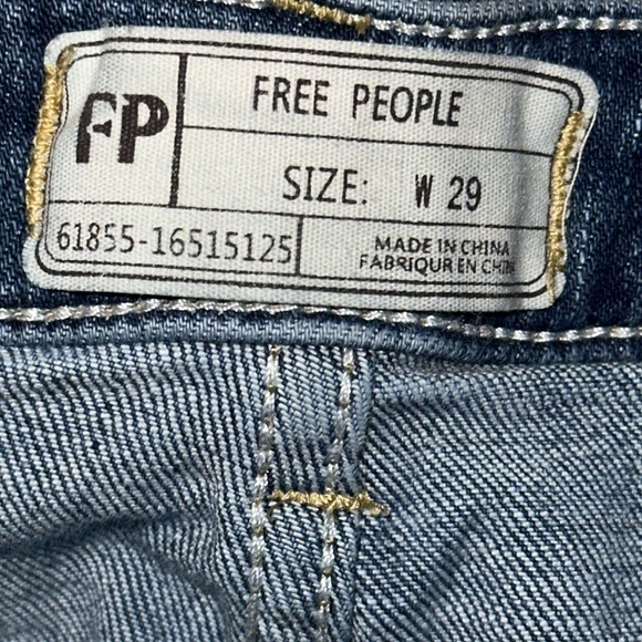 Free People Wales Wide Leg Jean in Blue - Picture 7 of 15
